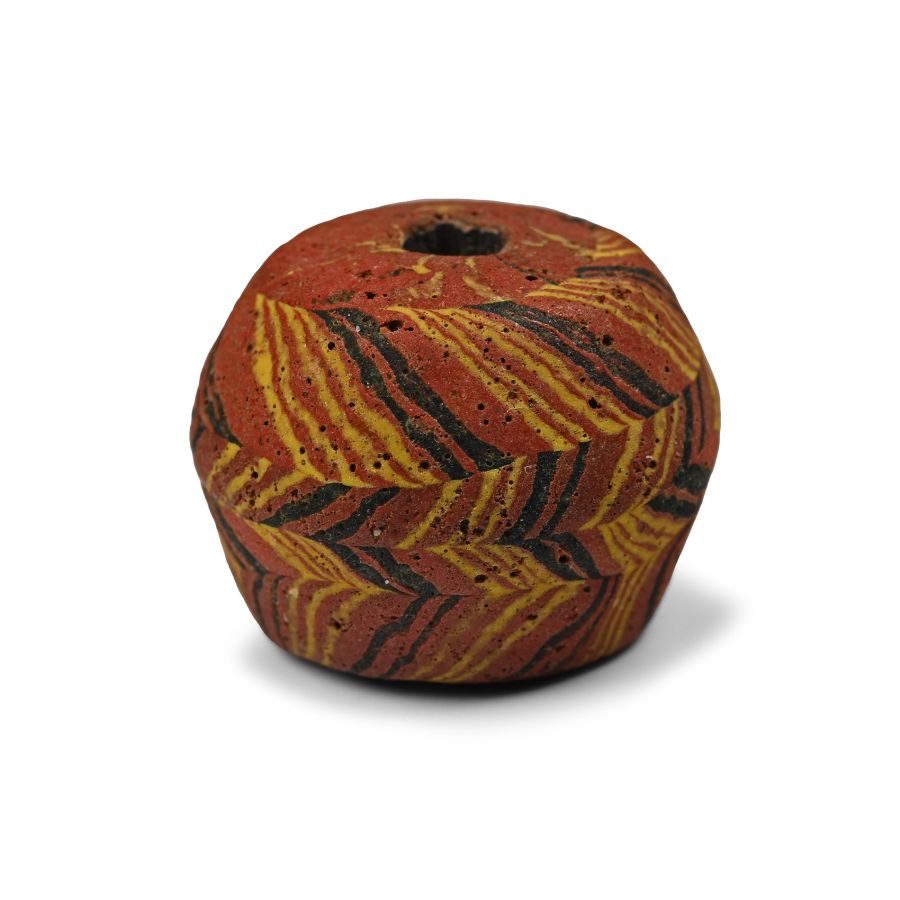 Anglo-Saxon Ornate Glass Bead