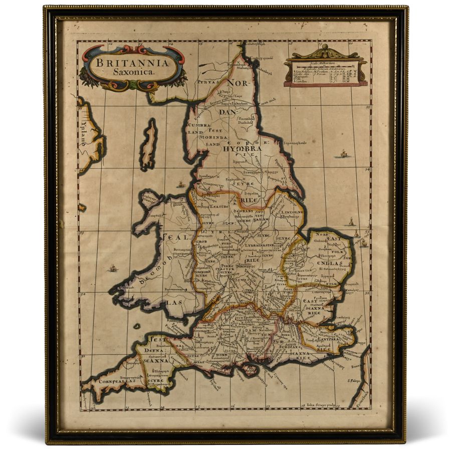 Map by Robert Morden of Saxon Britain