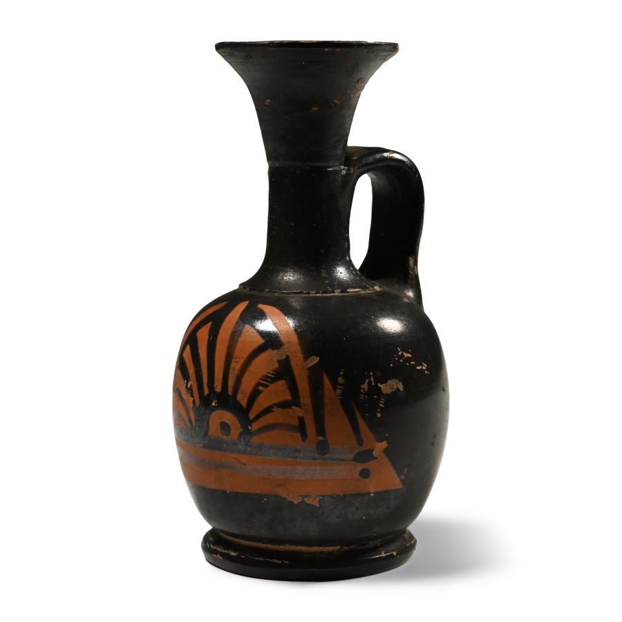 Greek Attic Black-Glazed Squat Lekythos