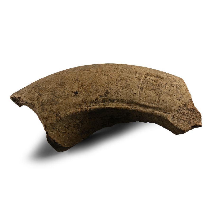 Roman Ceramic Mortarium Fragment with Maker's Stamp