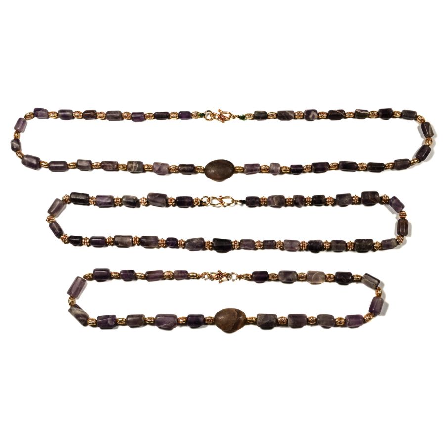 Amethyst Bead Necklace Group