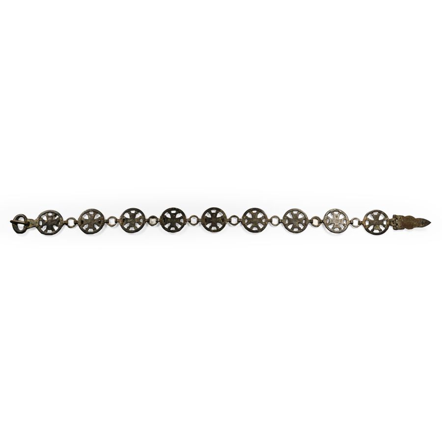 Byzantine Bronze Belt with Openwork Crosses