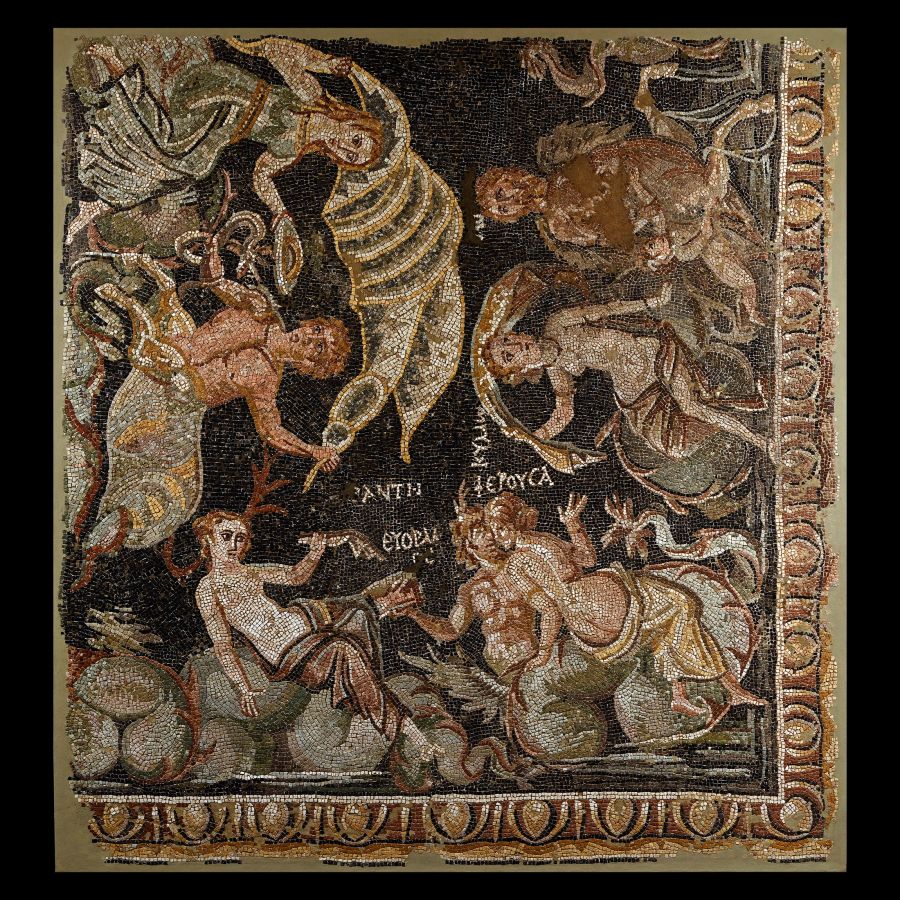 Roman Mosaic Depicting Nereids and Tritons