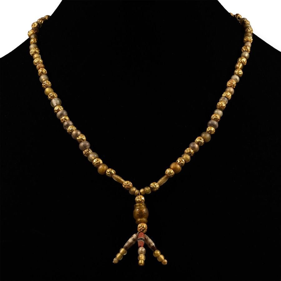 Roman Gold-in-Glass Bead Necklace