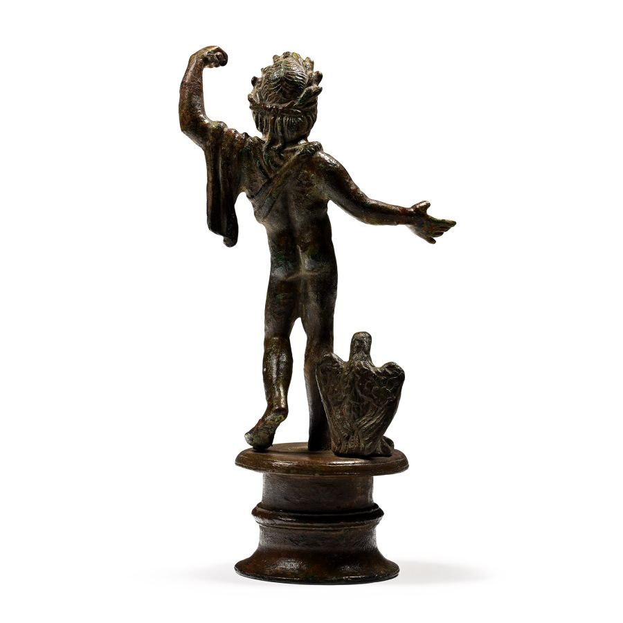 Roman Bronze Statue of Zeus with Eagle