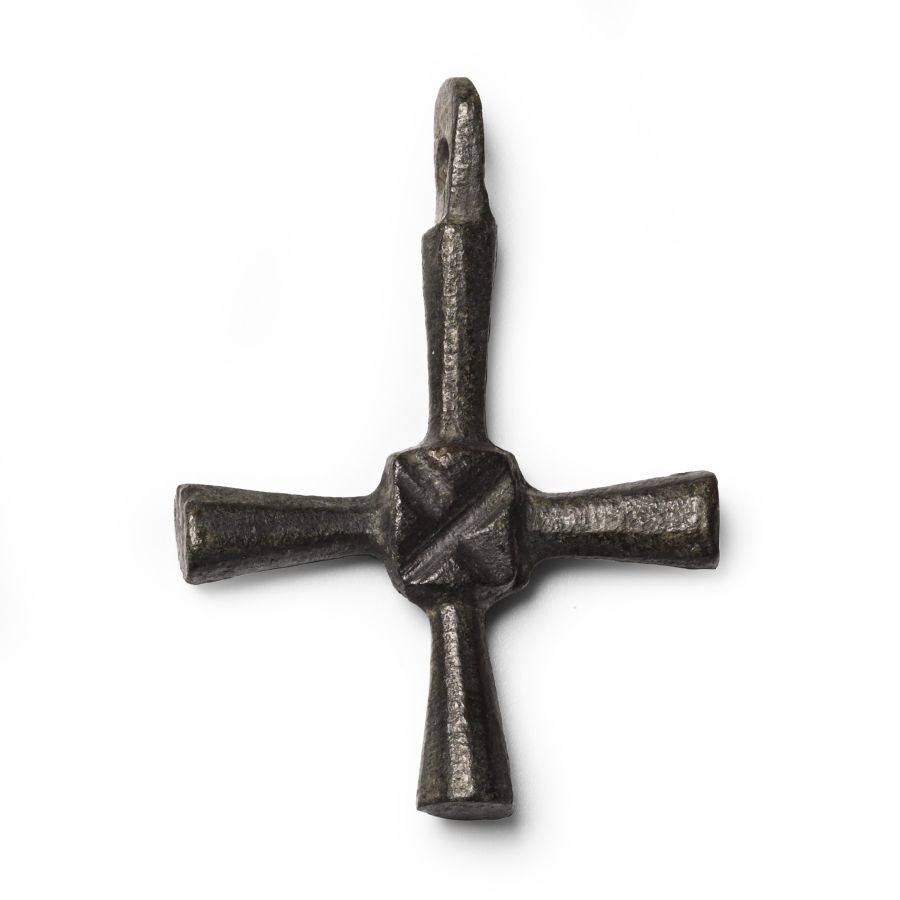 Byzantine Bronze Cross Pendant