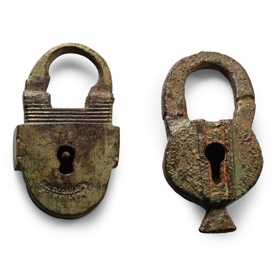 Post Medieval Bronze Padlock Group