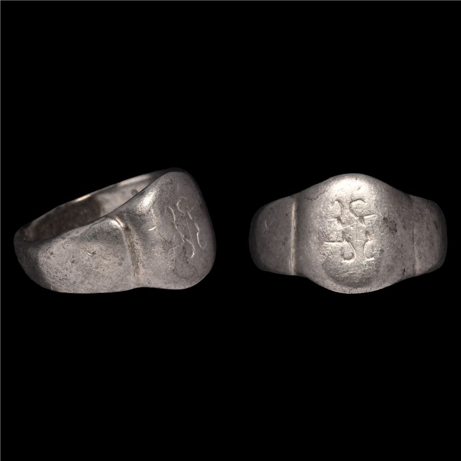 Medieval Silver Decorated Ring