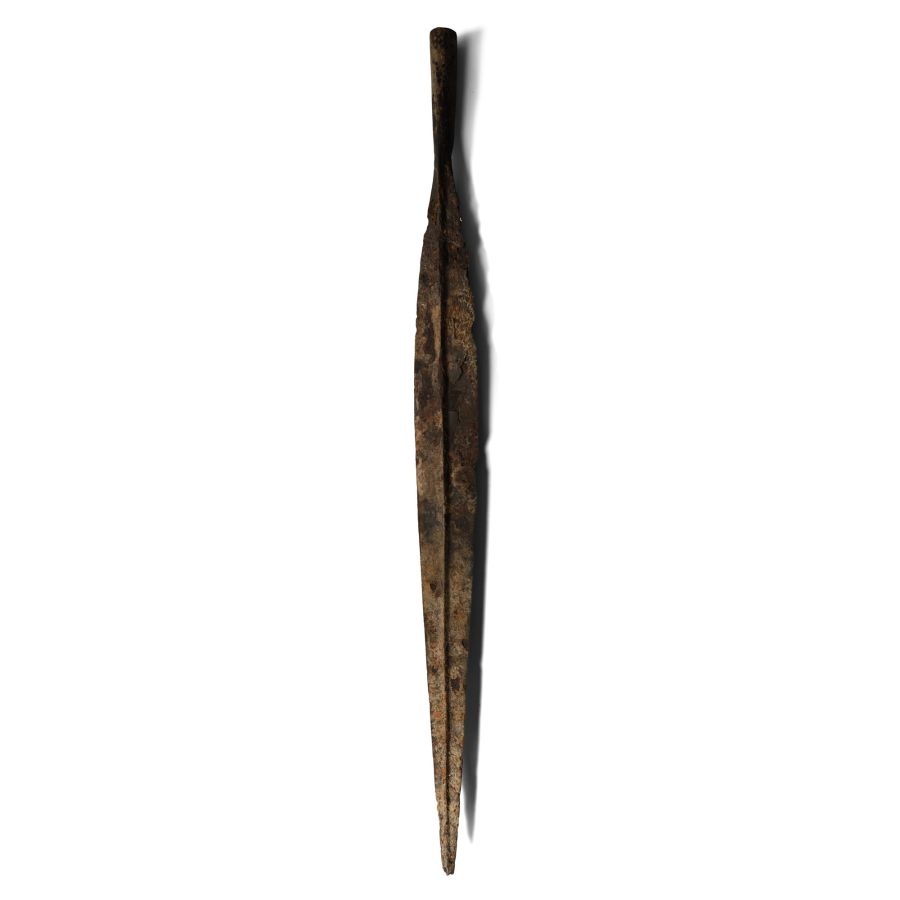 Massive Iron Age Celtic Iron La Tene Socketted Spearhead