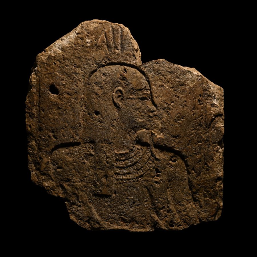 Egyptian Limestone Relief with the Figure of the God Hapi