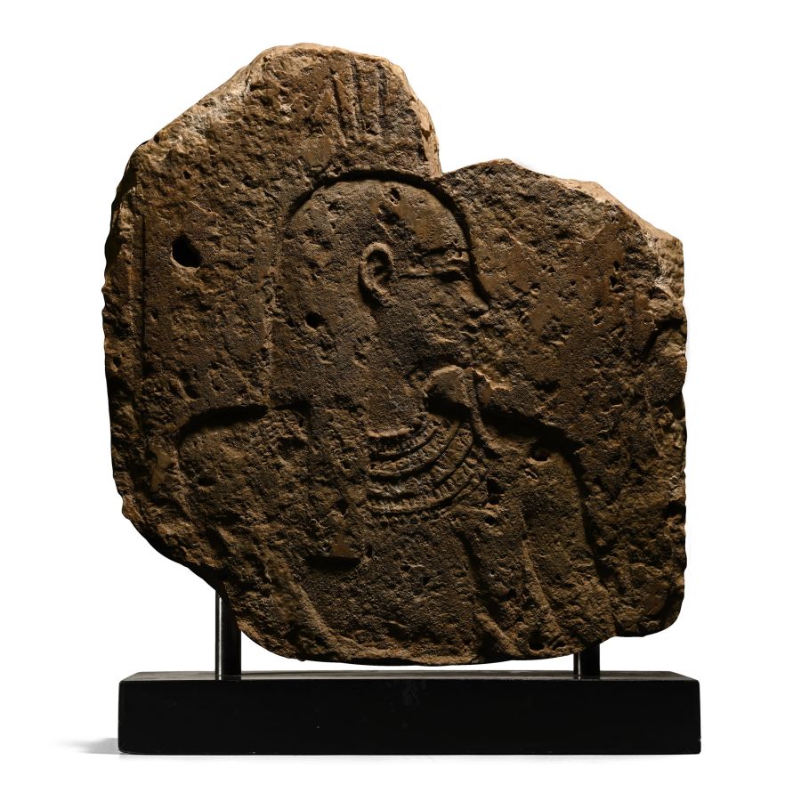 Egyptian Limestone Relief with the Figure of the God Hapi