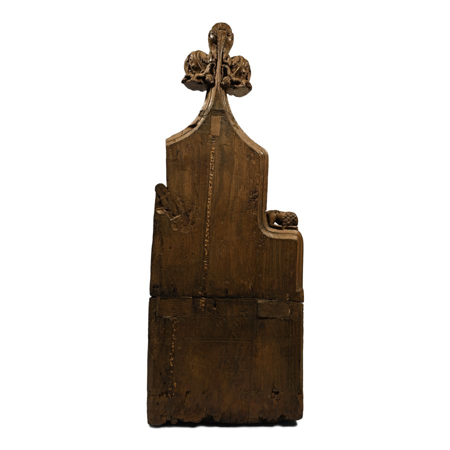 Medieval Wooden Lion Pew