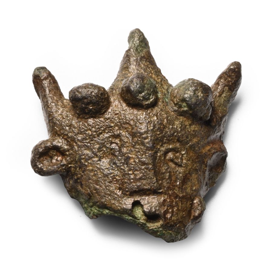 Romano-British Celtic Bronze Tarvos Trigaranus Head