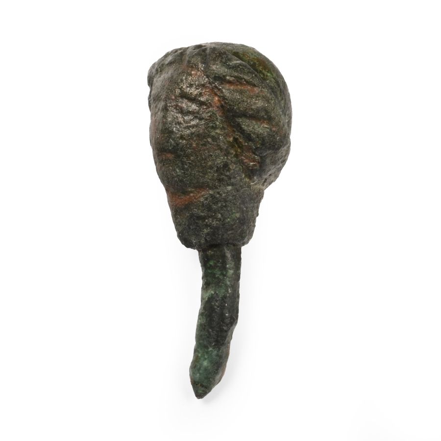 Roman Bronze Pin Head with Bust