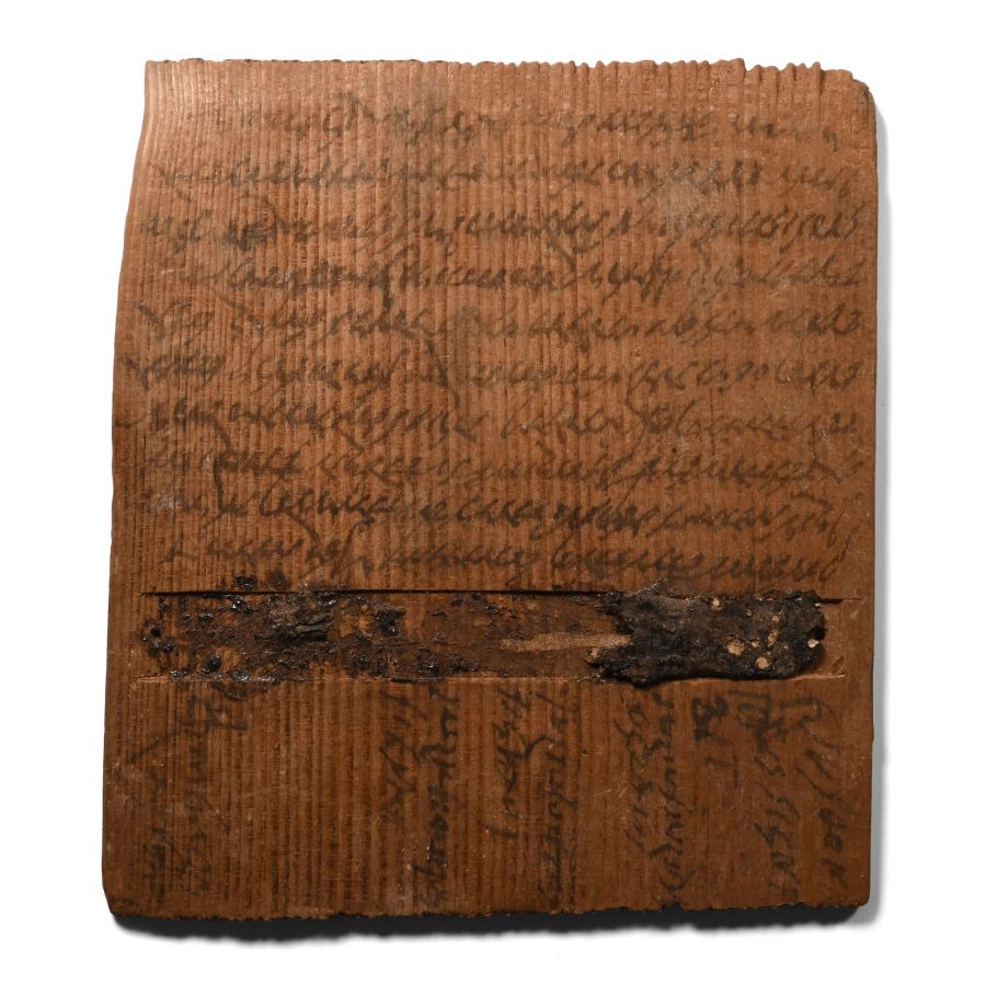 Dated Roman Inked Reused Wooden Wax Tablet by Julius Maianus