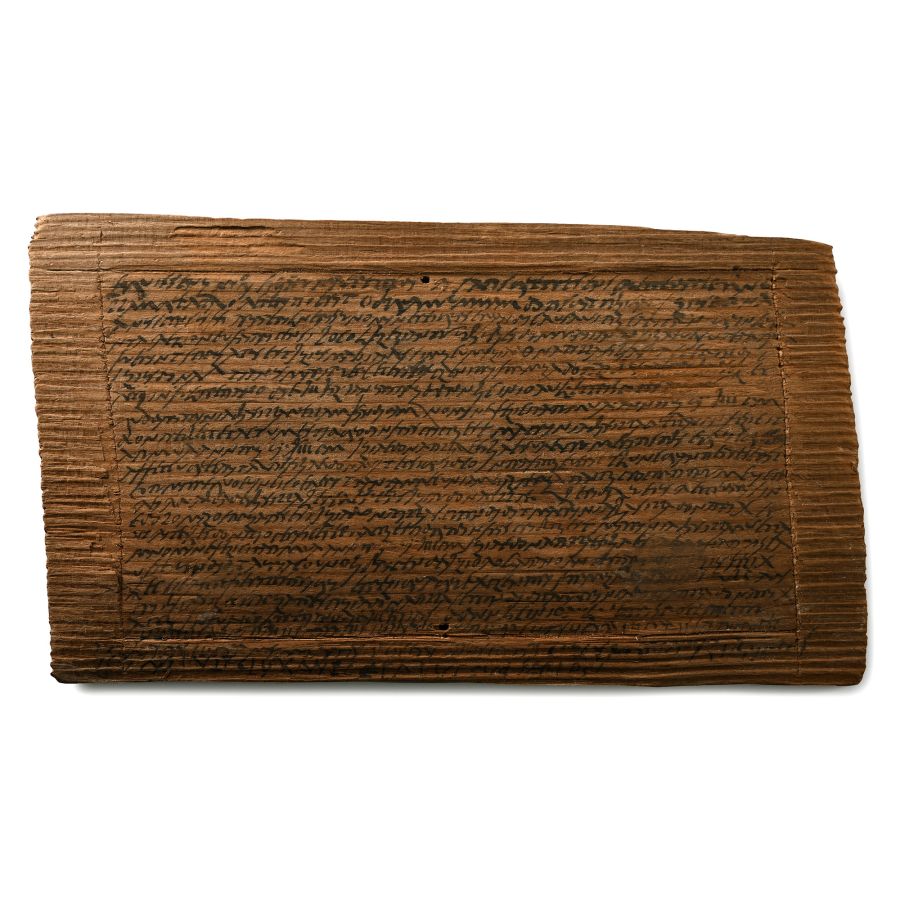 Roman Inked Wooden Tablet Regarding the Marriage between Donatilla and Iulius Donatillus and the Gift of a Slave Girl