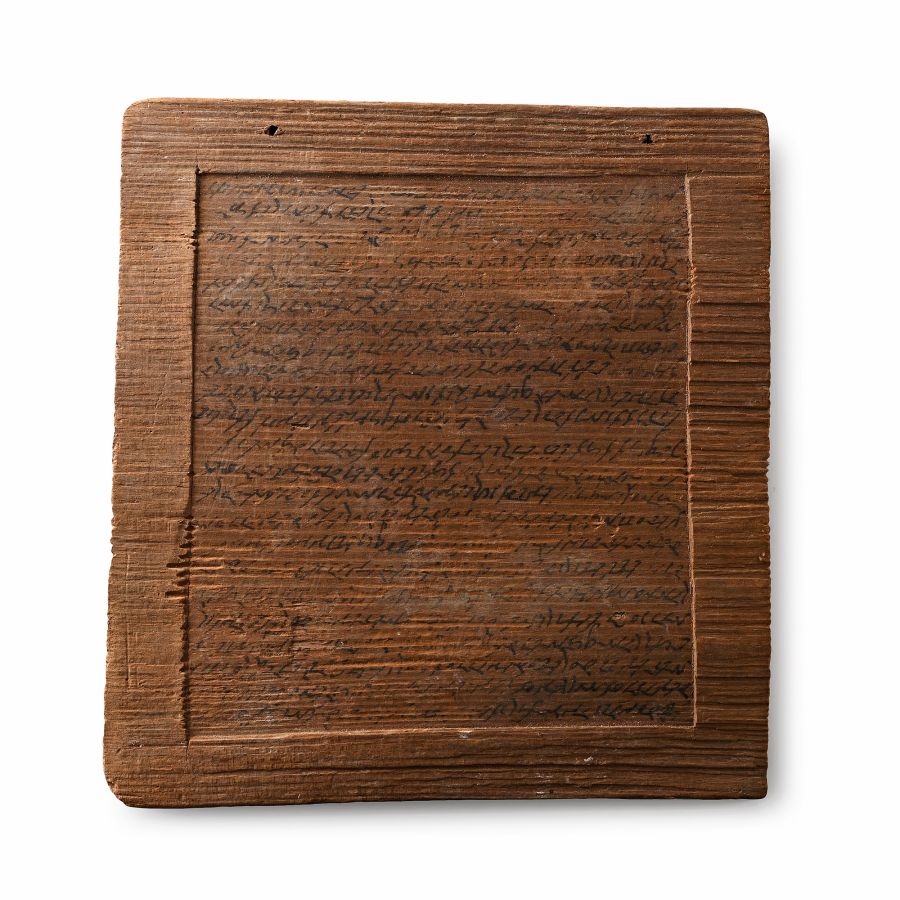 Roman Inked Wooden Tablet with Testamentary Dispositions of Emilius Vernucius