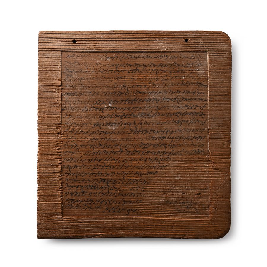 Roman Inked Wooden Tablet with Testamentary Dispositions of Emilius Vernucius