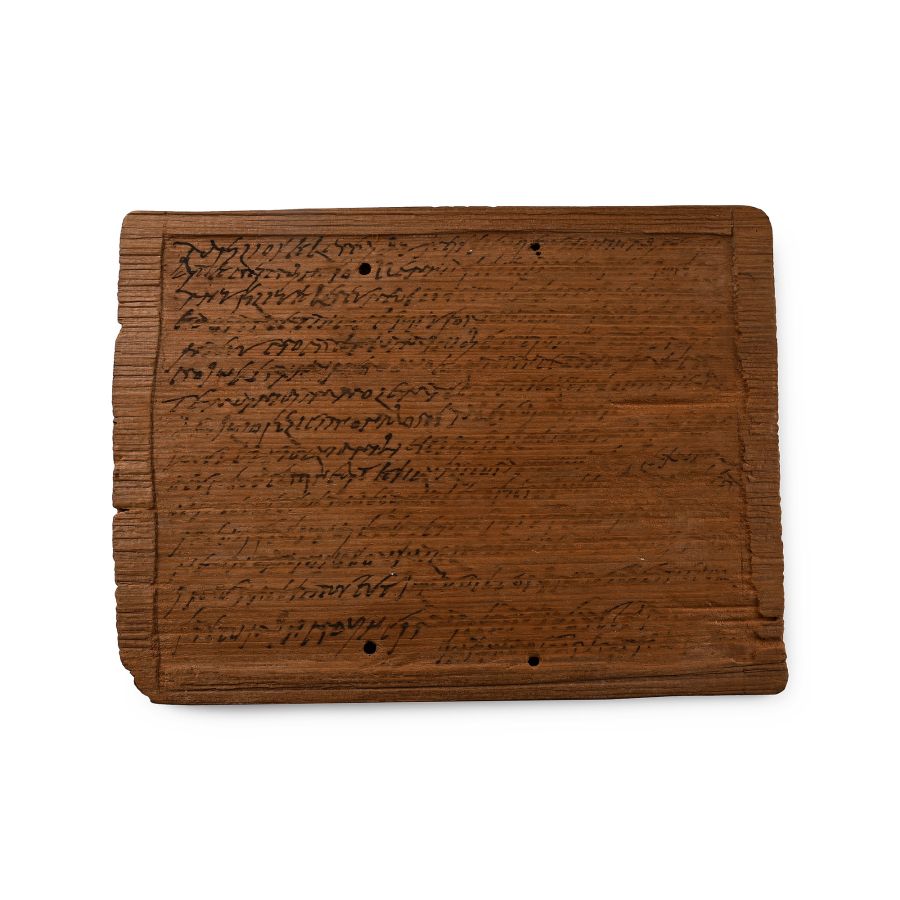 Roman Wooden Tablet from the Will of the Father of Iulia Ianuaria Made on the Goretiano Estate in the Province of Byzacena