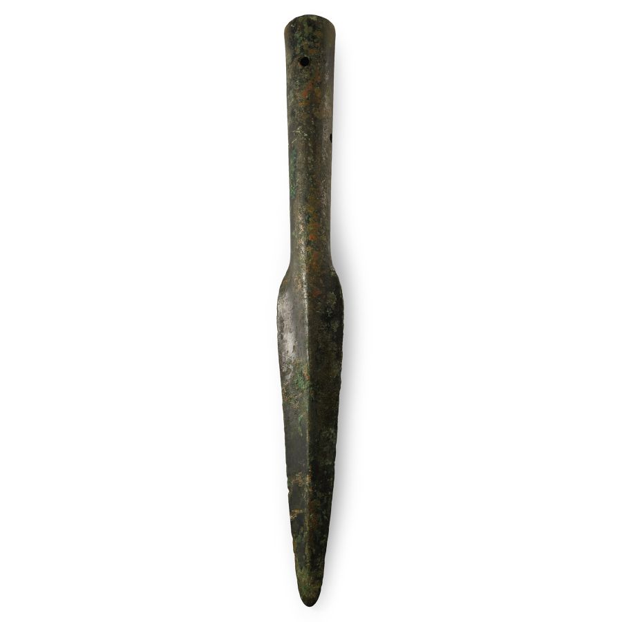 Massive Amlash Bronze Spearhead Blade