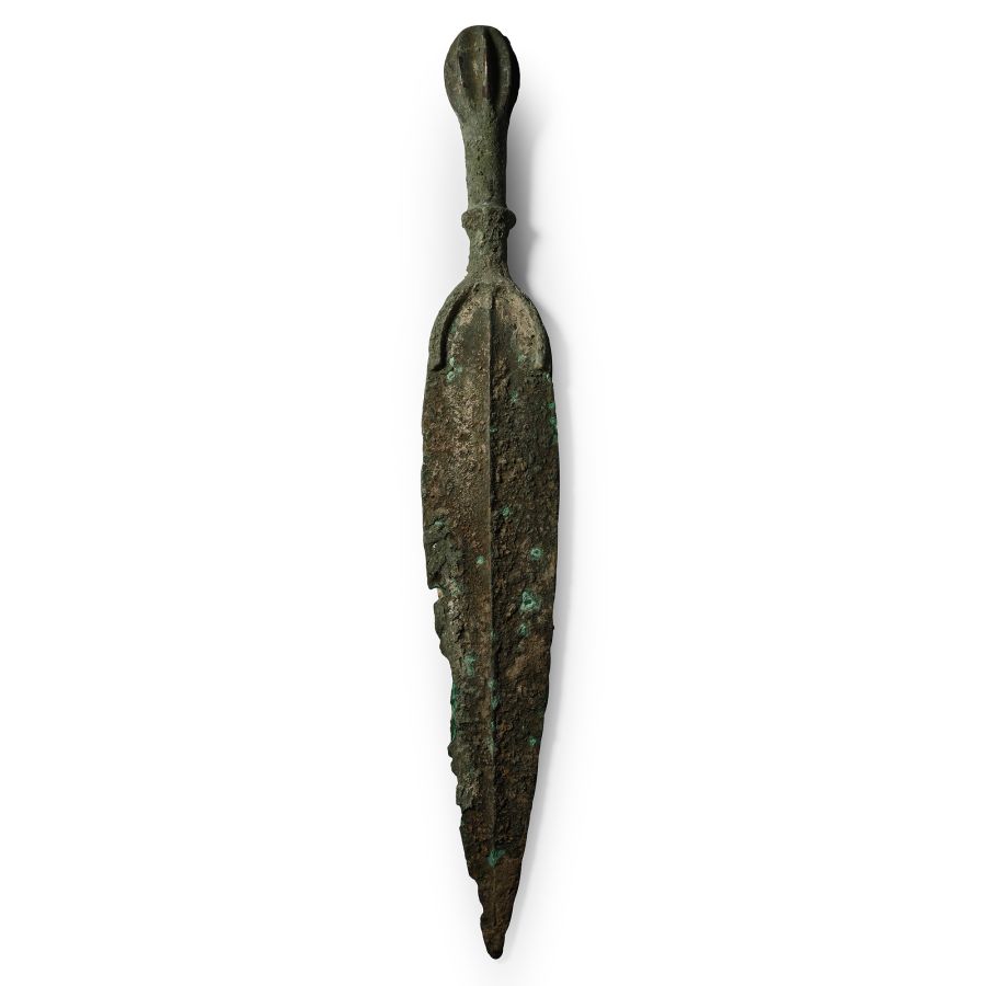 North-Western Persian Bronze Short Sword with Spherical Pommel