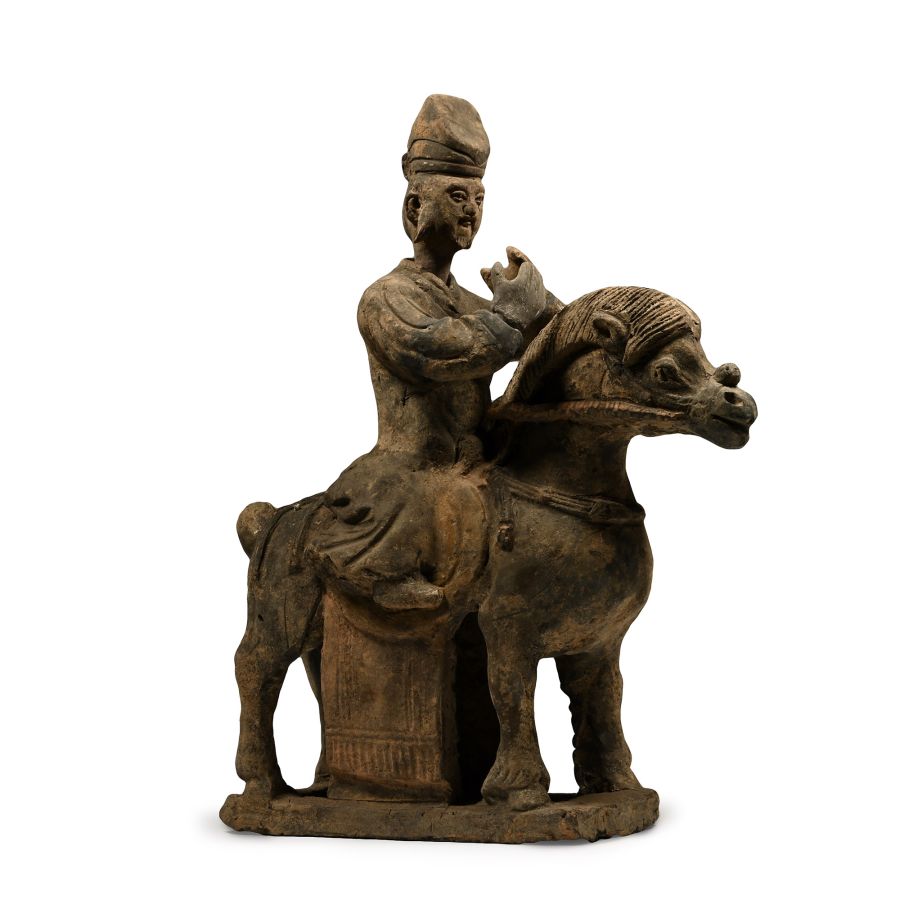 Chinese Han Style Terracotta Horse and Rider