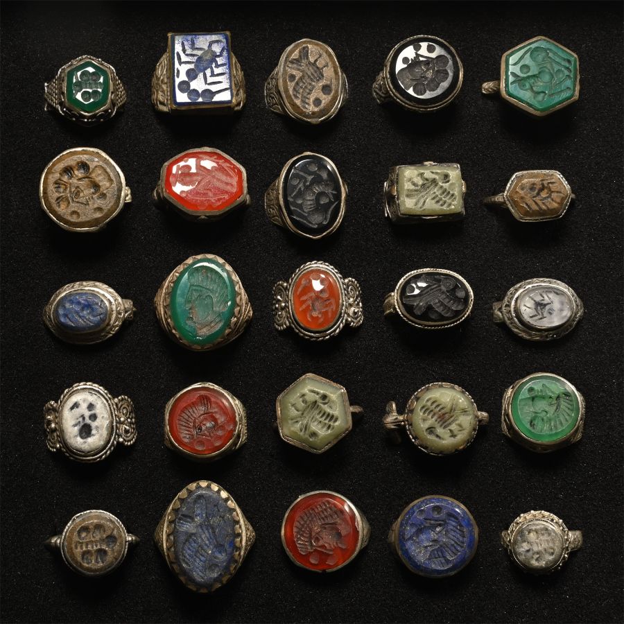 Ottoman Style Silver Ring Group