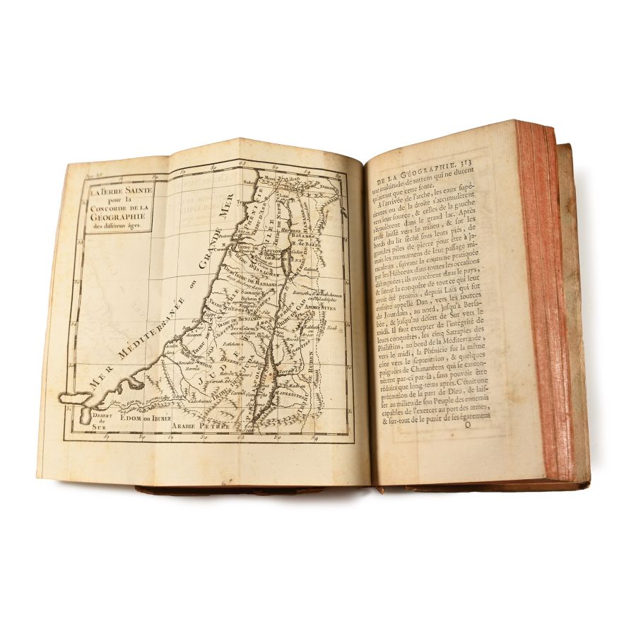 Leather Bound French Atlas - Concorde de la Geographie de Differens Ages