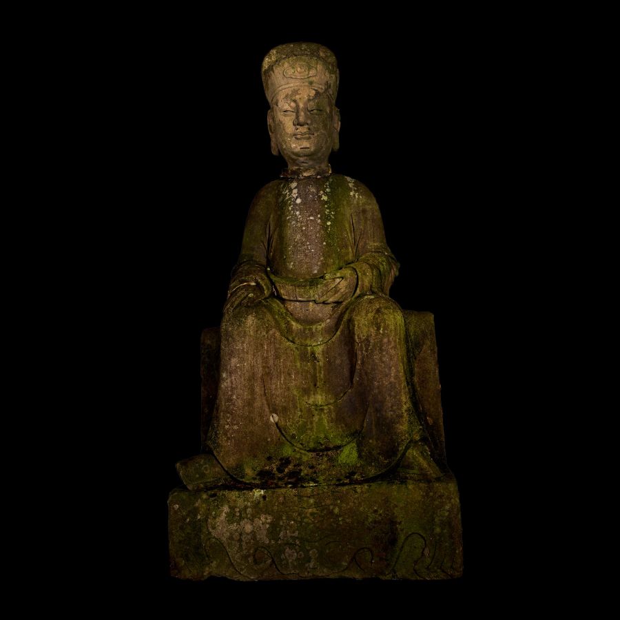 Chinese Qing Seated Stone Figure