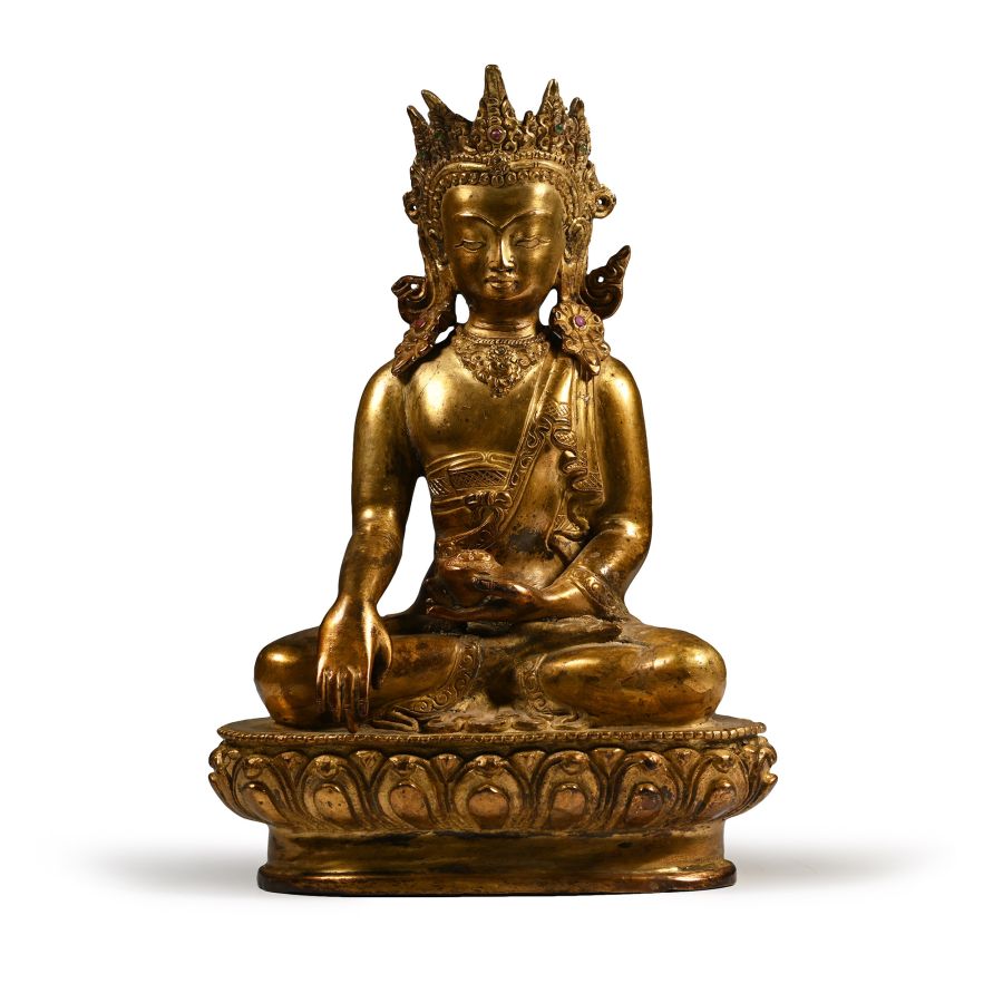 Sino-Tibetan Gilt Bronze Buddha