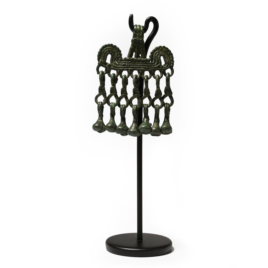 Viking Age Bronze Ship Pendant with Bell Dangles