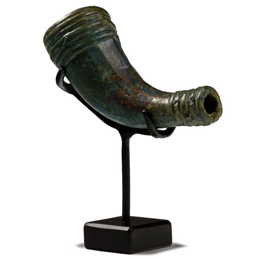Viking Age Bronze Votive Miniature Horn
