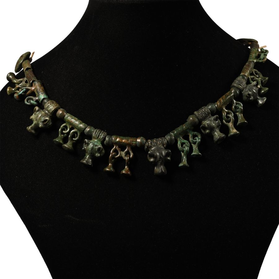 Bronze Age Bull's Head Necklace