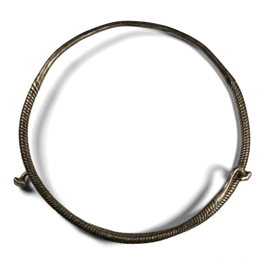Large Viking Silver Twisted Neck Torc