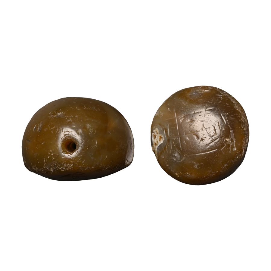 Sasanian Banded Agate Stamp Seal