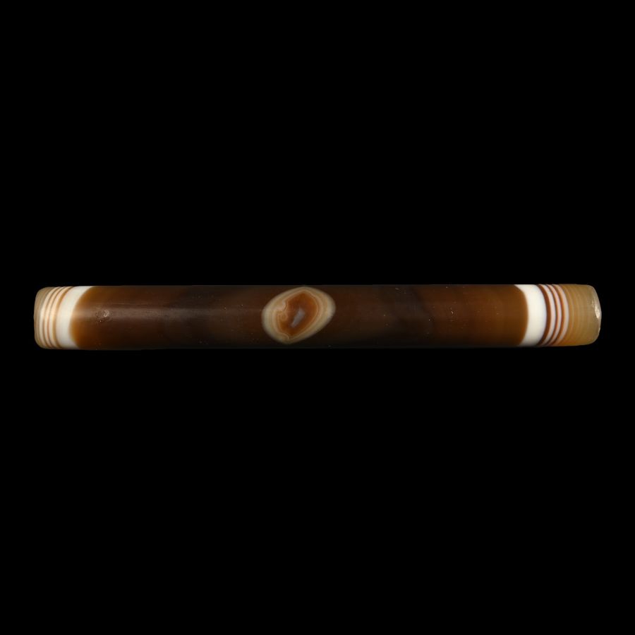 Large Bactrian Banded Agate Bead