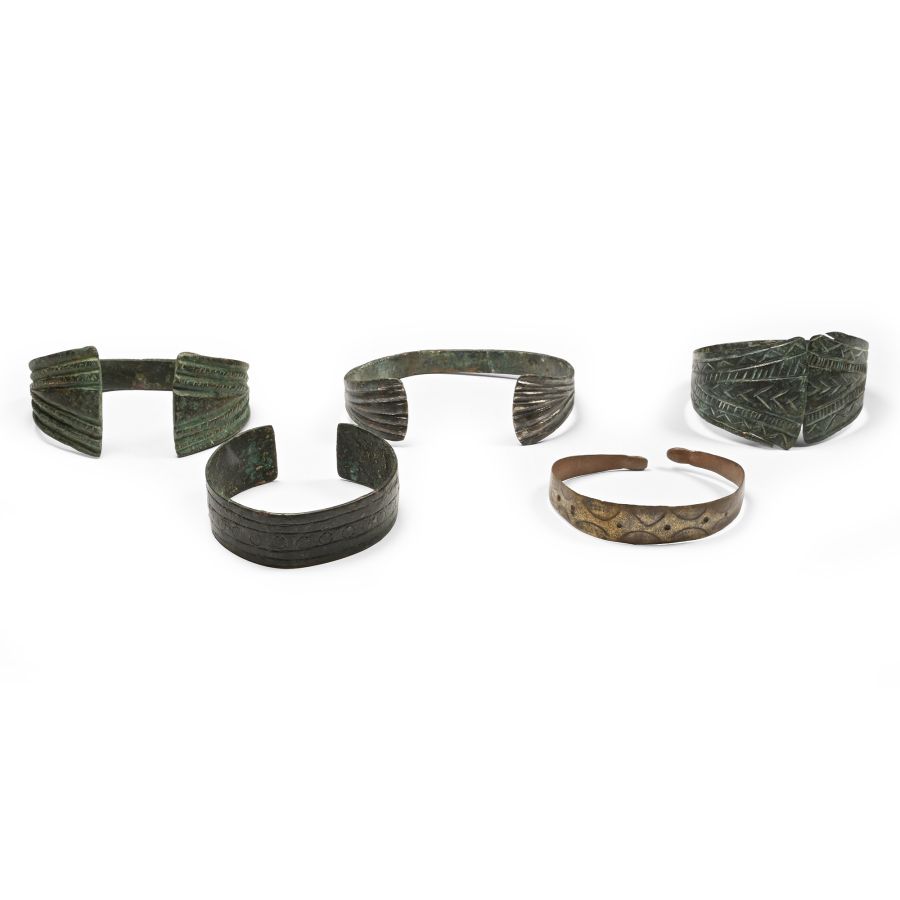 Western Asiatic Bronze Decorated Bracelet Collection