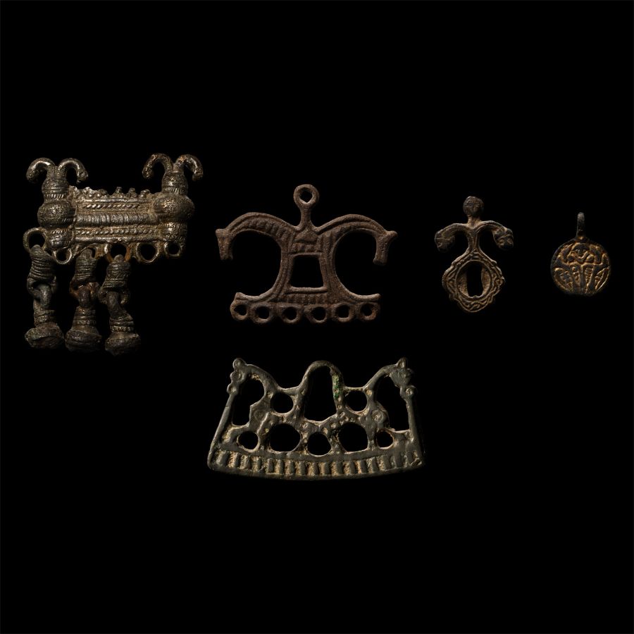 Viking Age Bronze Pendant Collection Display