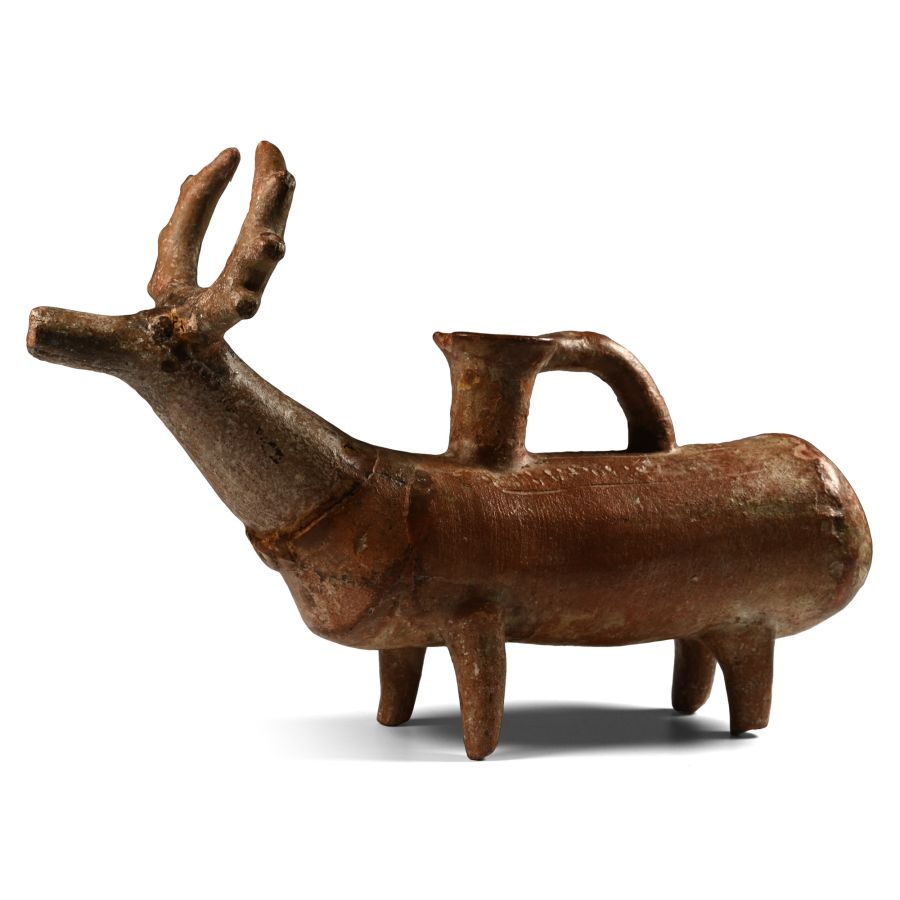 Amlash Terracotta Stag Rhyton