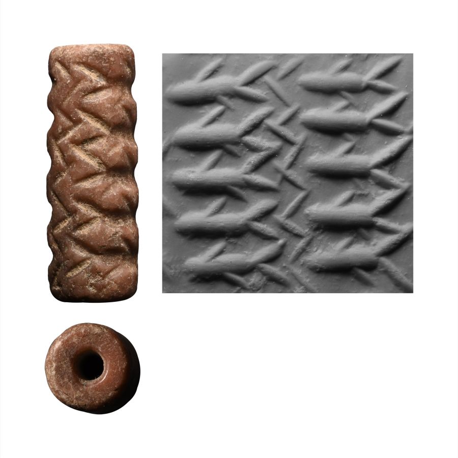 Sumerian Cylinder Seal with Fishes