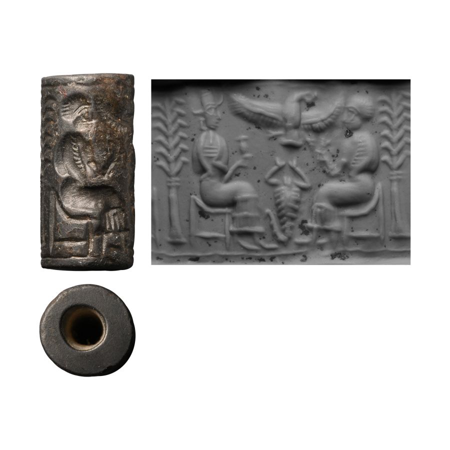 Western Asiatic Old Babylonian Haematite Cylinder Seal