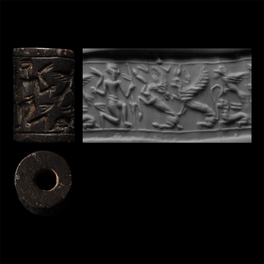 Old Babylonian Haematite Cylinder Seal