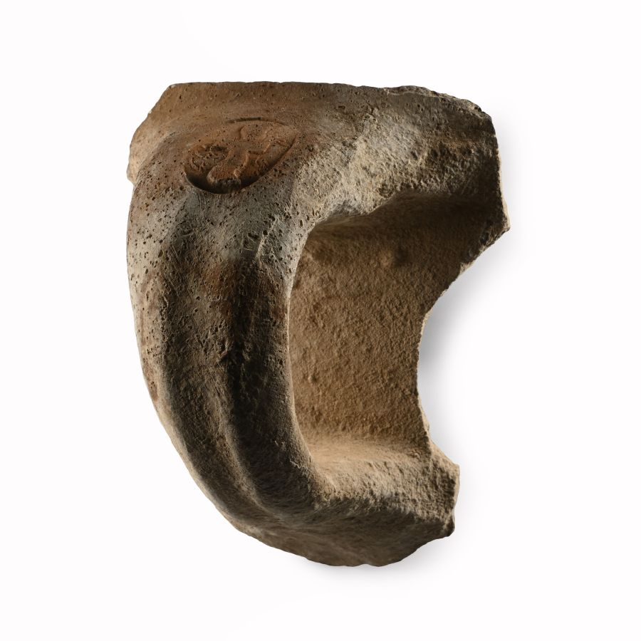 Western Asiatic Terracotta Jar Handle with Mamshat Royal Stamp