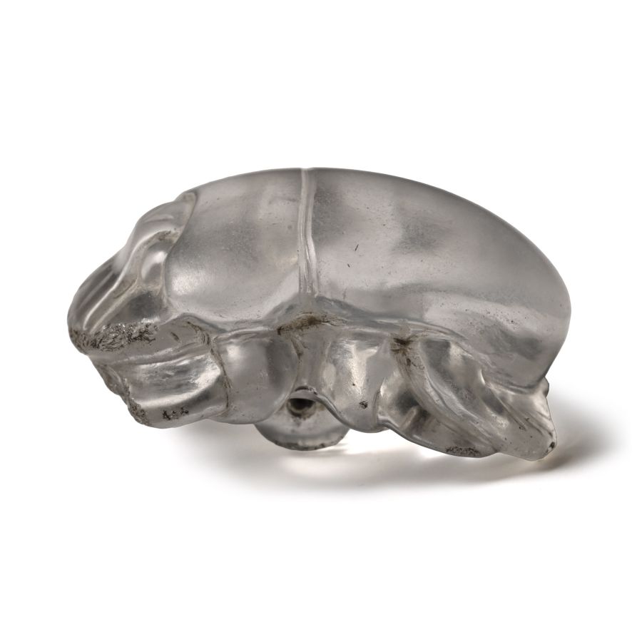 Egyptian Rock Crystal Heart Scarab