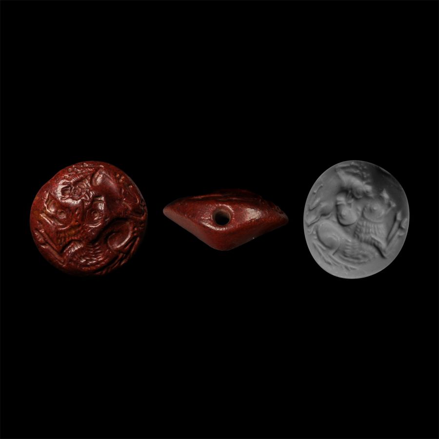 Minoan Brown Stone Stamp Seal