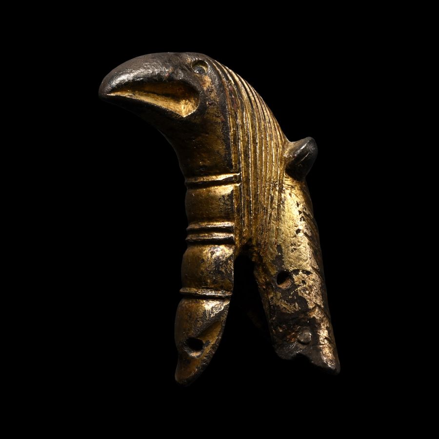 Hiberno-Saxon Gilt Bird-Headed Finial