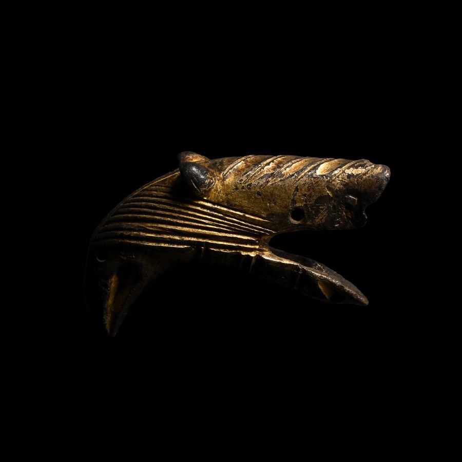 Hiberno-Saxon Gilt Bird-Headed Finial