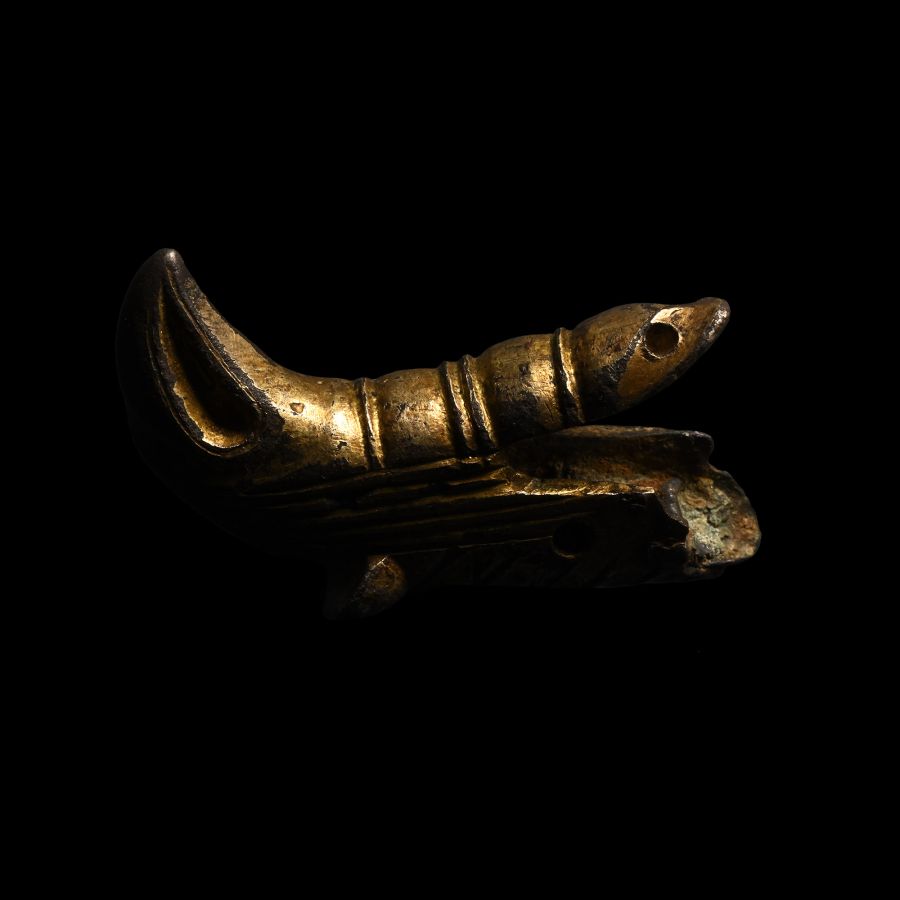 Hiberno-Saxon Gilt Bird-Headed Finial