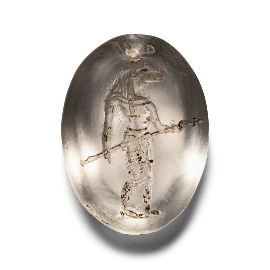 Roman Rock Crystal Gemstone with Sobek