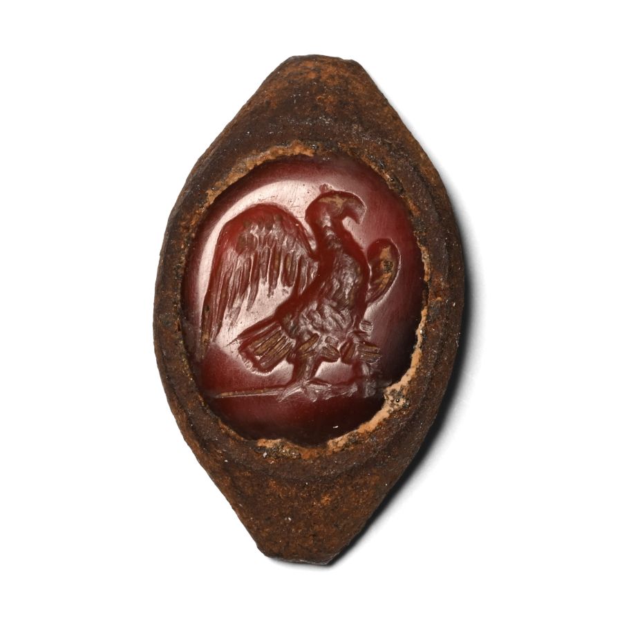 Roman Carnelian Gemstone with Cockerel